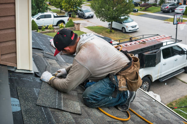 Professional Flat Roof Repair technician working in Naples, UT